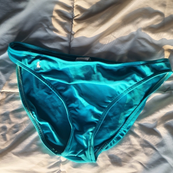 Ralph Lauren Women's Teal Bikini Bottom POLO Pony Player - NWT Size M - Picture 8 of 14